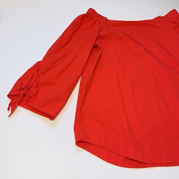 Free People Red Off Shoulder Top - Women’s Size Medium - Picture 2 of 6